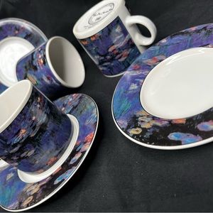 Claude Monet espresso cup & saucer set of 4 by Sakura